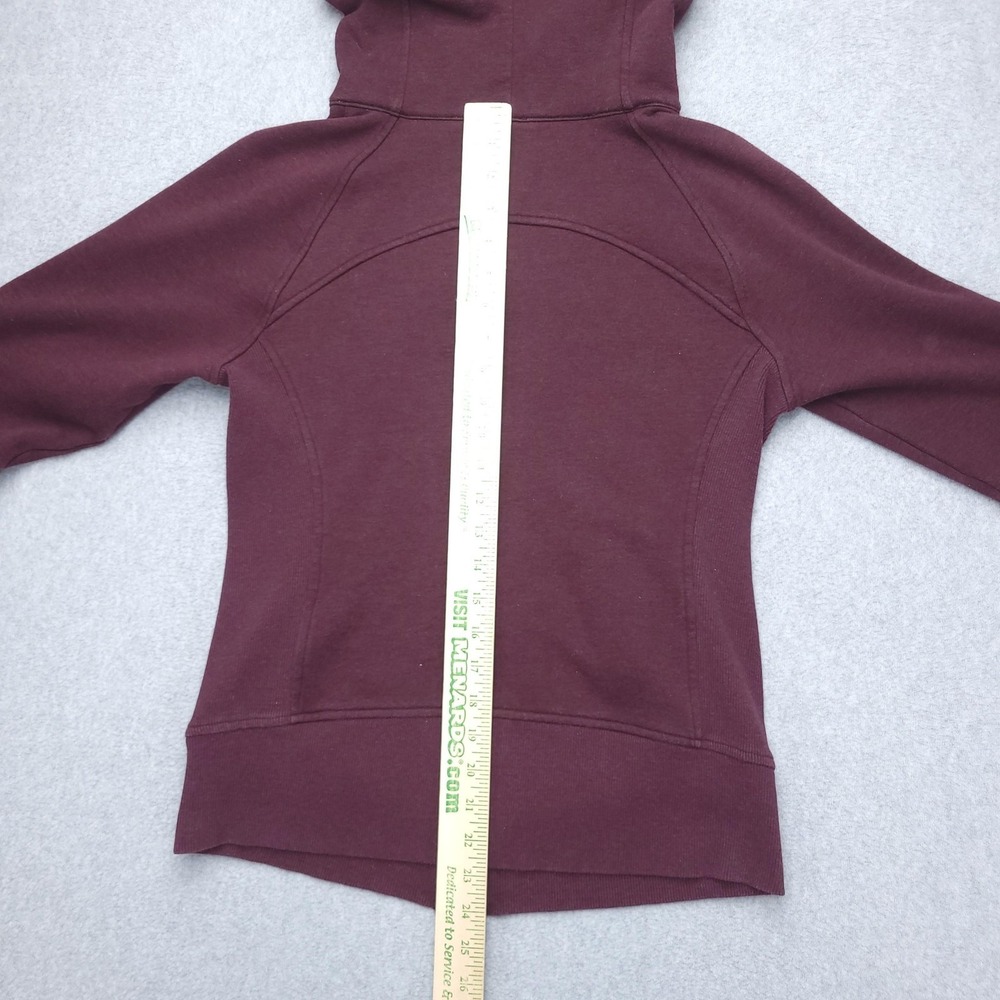 Lululemon Scuba Hoodie Womens 8 Red‎ Full Zip Fleece Long Sleeve Athleisure - Picture 7 of 10